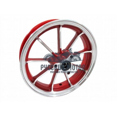 Диск колеса 10' Yamaha Jog передний, литой, дисковый тормоз красный