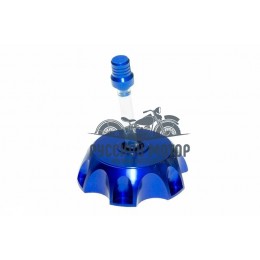 Крышка (пробка) бензобака алюминиевая PITBIKE (синяя)